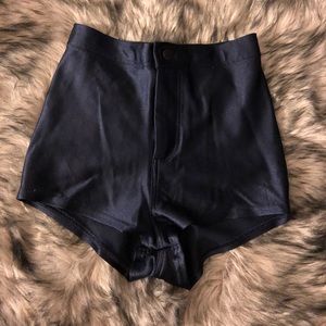 American Apparel Navy Blue Disco Shorts